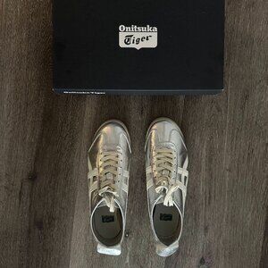 Onitsuka Tiger NEW Mexico 66 Silver Metallic Sneakers